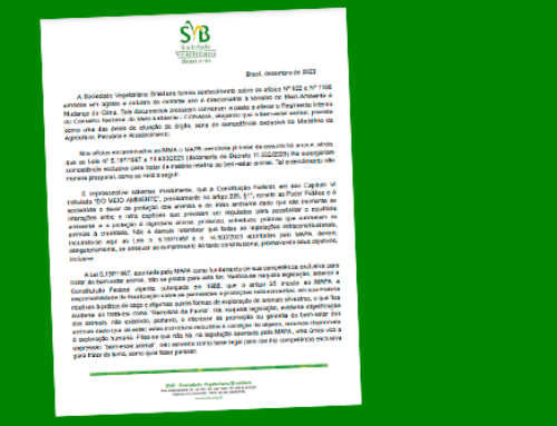 MAPA quer tirar animais do CONAMA, SVB lança carta em defesa ao Ministério do Meio Ambiente